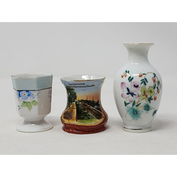 Lot Of 3 Vintage 1Noritake 1Import, 1China Mini Vases‎ Flowers Oskarshamn - Picture 2 of 16